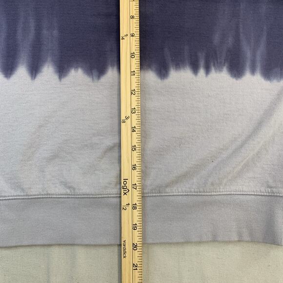 Athleta Sundown Women’s S Dip Dye Crew Sweatshirt Purple Ombre Cotton Pullover - Picture 6 of 6